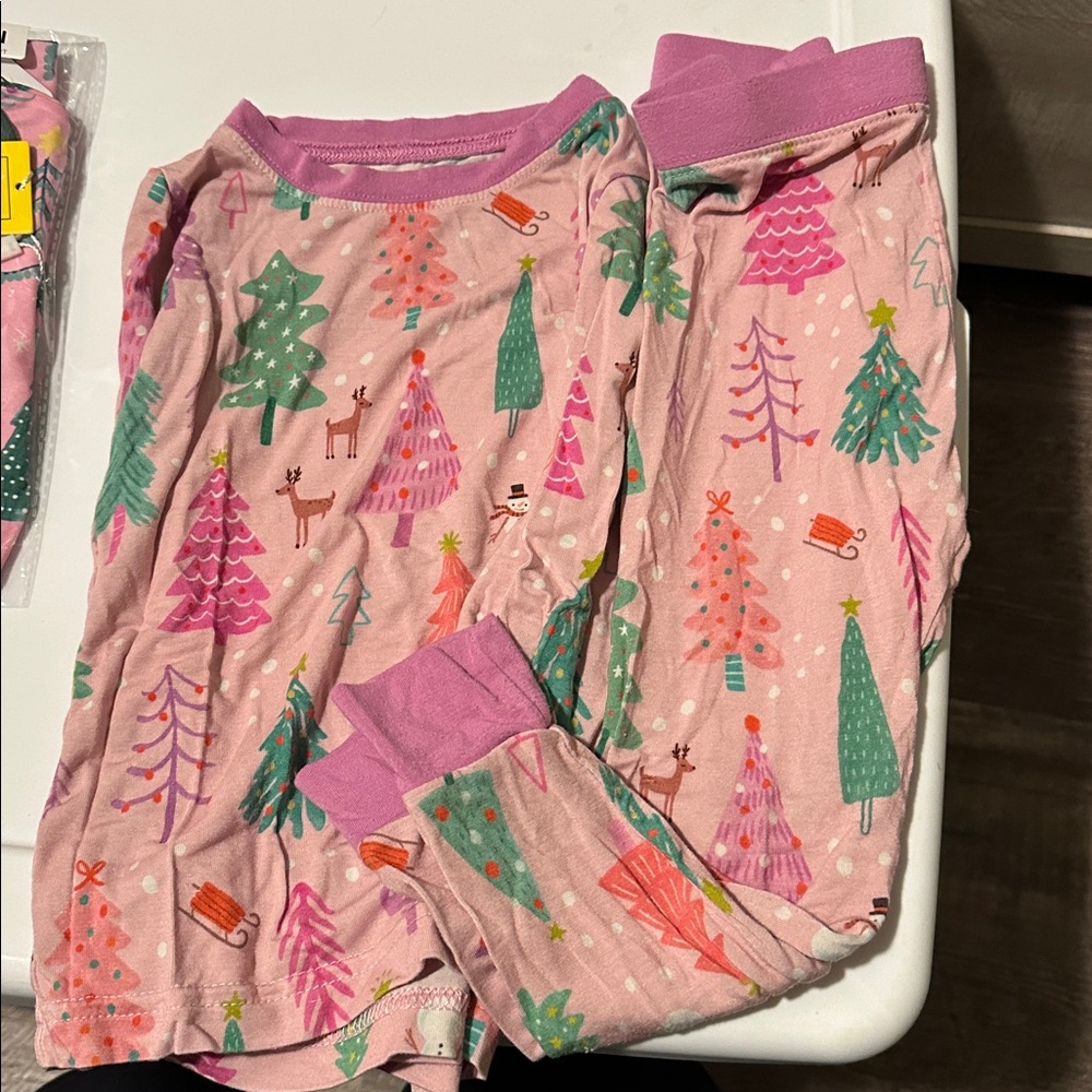 Little Sleepies Pink Merry & Bright 18-24M Pajama Set